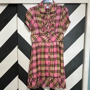 Kensie Girl Plaid juniors Dress Size L
